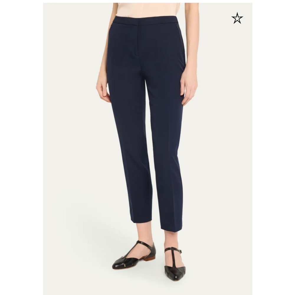 NEW! NWT KOBI HALPERIN
Alexi Cropped Straight-Leg Twill Pants Navy Size 2 $278